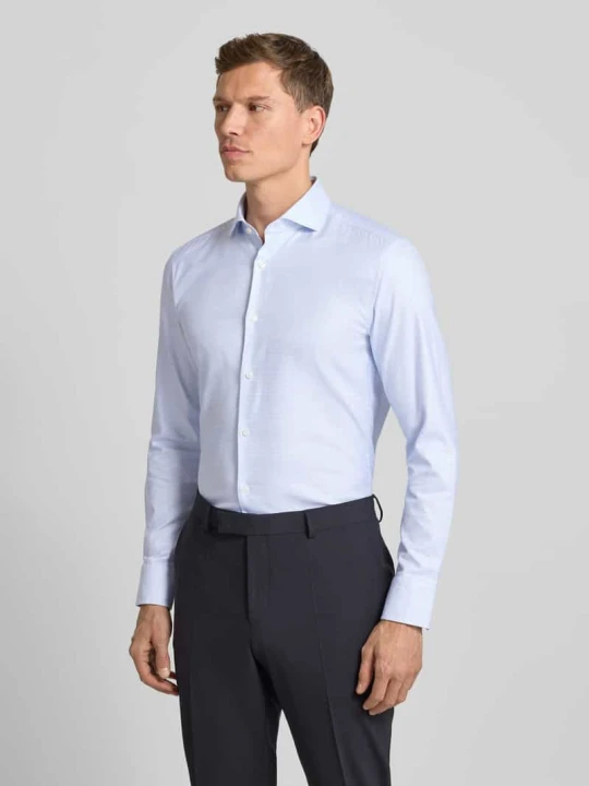 Zdjęcie produktu Koszula biznesowa o kroju slim fit z czystej bawełny model 'HANK' Boss Błękitny