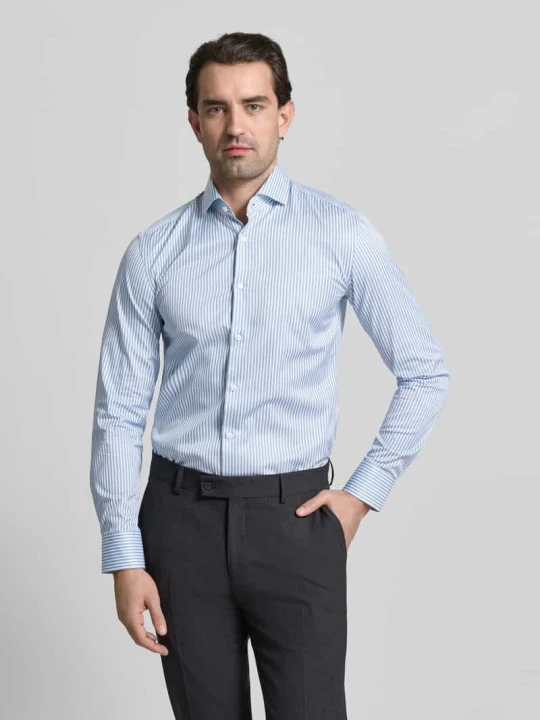 Zdjęcie produktu Koszula biznesowa o kroju slim fit z czystej bawełny model „HANK” Boss Zielony
