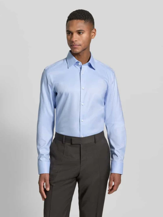 Zdjęcie produktu Koszula biznesowa o kroju slim fit z czystej bawełny model 'HANK' Boss Błękitny