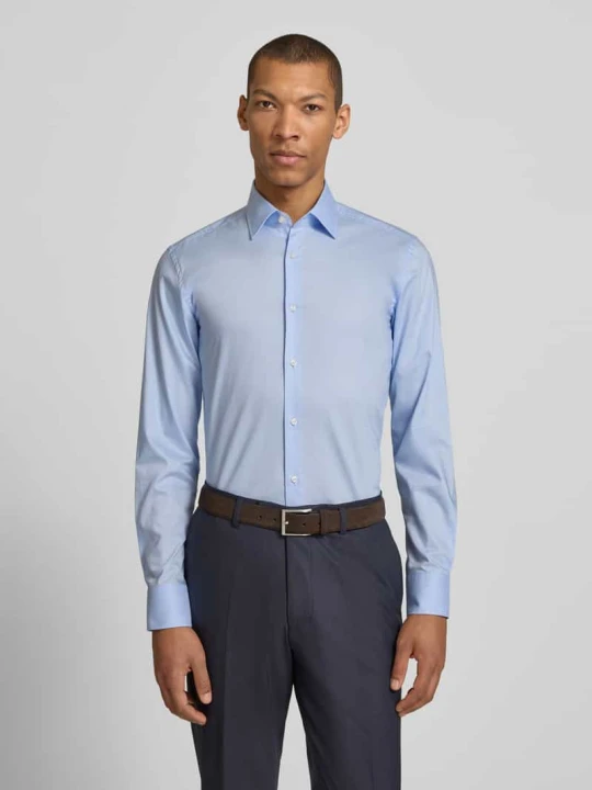 Zdjęcie produktu Koszula biznesowa o kroju slim fit z czystej bawełny model 'HANK' Boss Błękitny