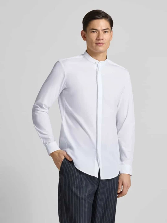 Zdjęcie produktu Koszula biznesowa o kroju slim fit z czystej bawełny model „KALEB” Hugo Biały