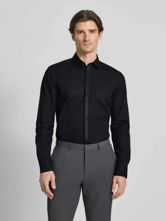 Zdjęcie produktu Koszula biznesowa o kroju slim fit z czystej bawełny model ‘KEIDI’ Hugo Czarny
