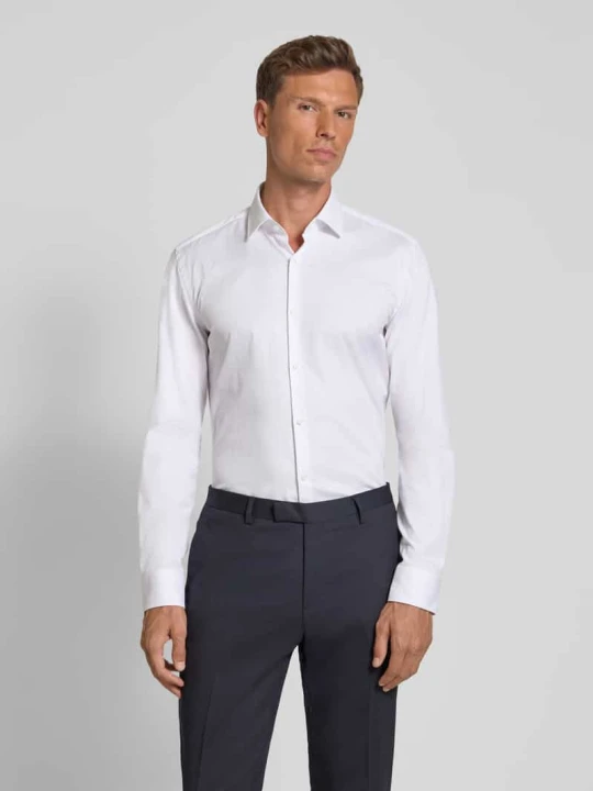 Zdjęcie produktu Koszula biznesowa o kroju slim fit z czystej bawełny model ‘KENNO’ Hugo Biały