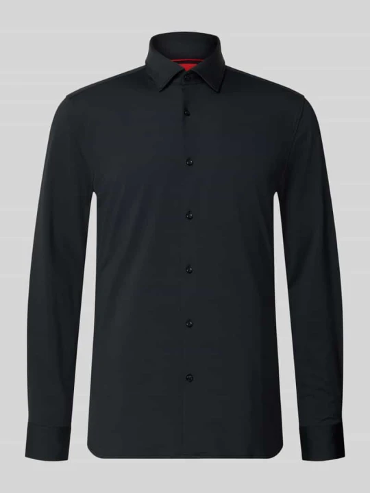 Zdjęcie produktu Koszula biznesowa o kroju slim fit z czystej bawełny model 'KENNO' Hugo Czarny