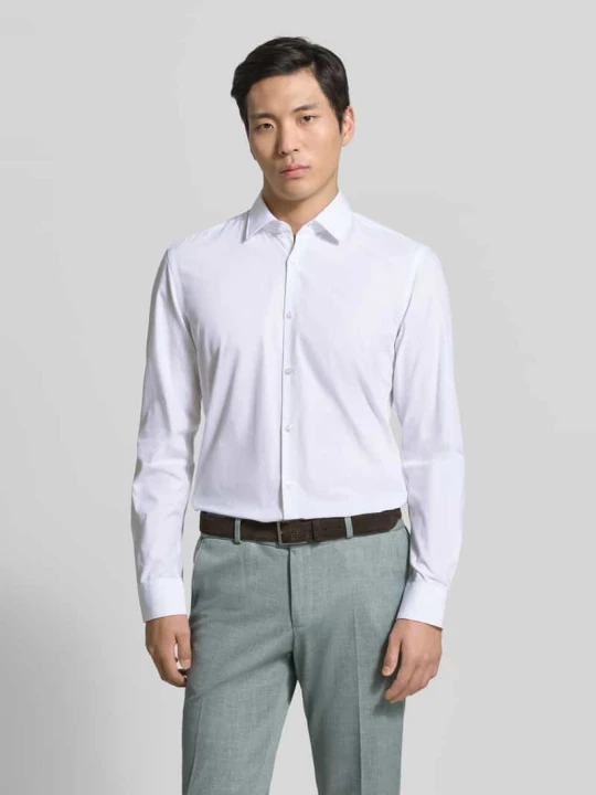 Zdjęcie produktu Koszula biznesowa o kroju slim fit z czystej bawełny model 'KOEY' Hugo Biały