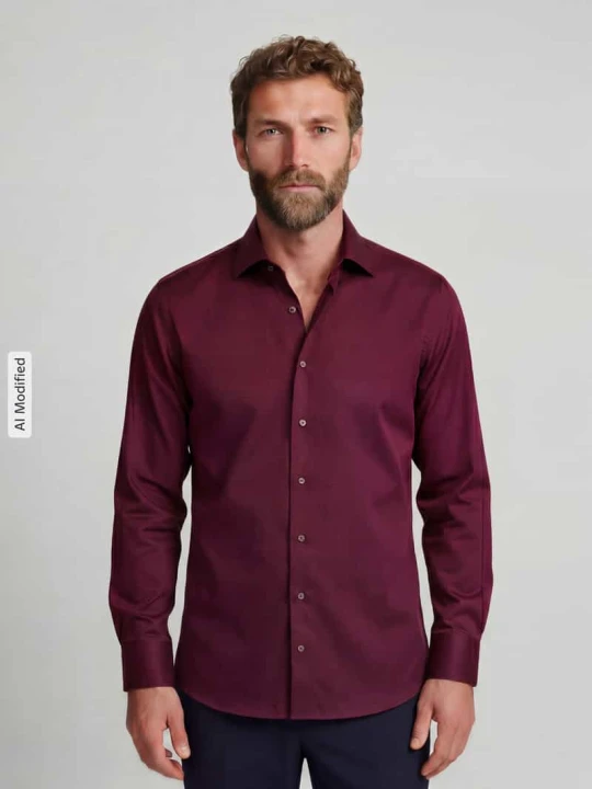 Zdjęcie produktu Koszula biznesowa o kroju slim fit z czystej bawełny Seidensticker Bordowy
