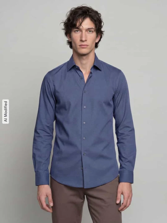 Zdjęcie produktu Koszula biznesowa o kroju slim fit z czystej bawełny Seidensticker Granatowy