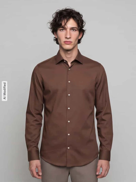 Zdjęcie produktu Koszula biznesowa o kroju slim fit z czystej bawełny Seidensticker Średniobrązowy