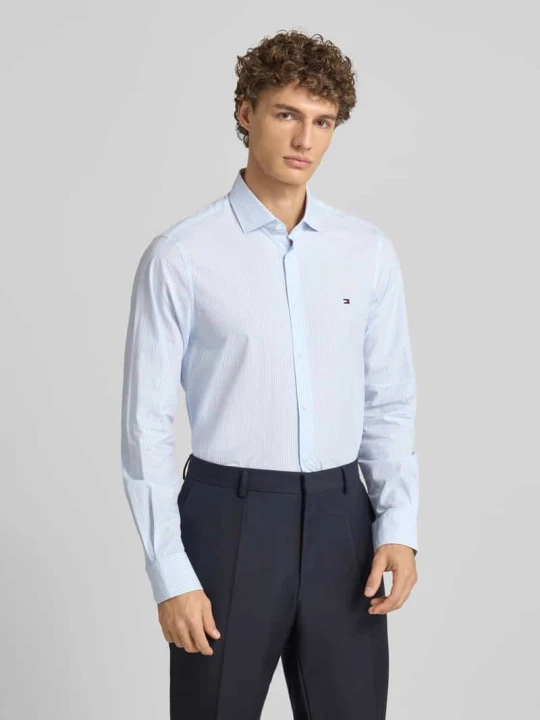 Zdjęcie produktu Koszula biznesowa o kroju tailored fit z czystej bawełny Tommy Hilfiger Błękitny