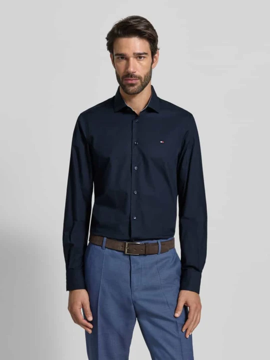 Zdjęcie produktu Koszula biznesowa o kroju tailored fit z czystej bawełny Tommy Hilfiger Granatowy