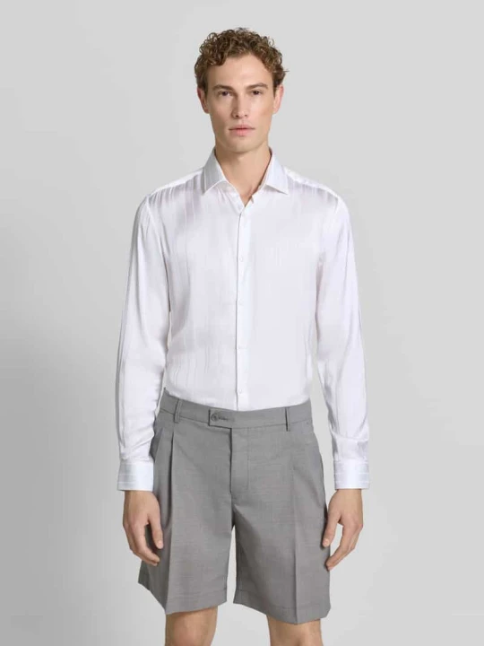 Zdjęcie produktu Koszula biznesowa o kroju slim fit z czystej wiskozy model 'KENNO' Hugo Biały