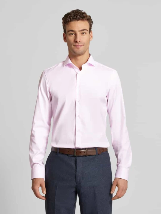 Zdjęcie produktu Koszula biznesowa z diagonalu, krój slim fit Eterna Różowawy