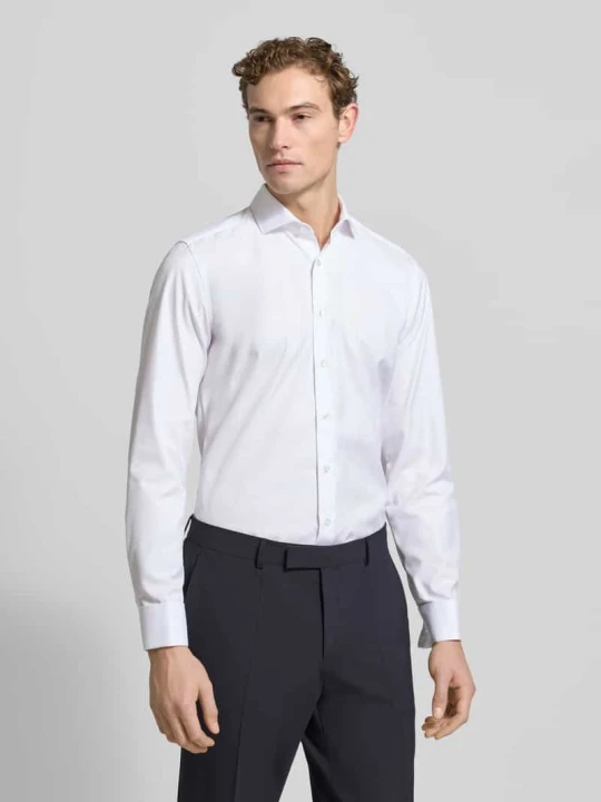 Zdjęcie produktu Koszula biznesowa o kroju slim fit z diagonalu Eterna Biały