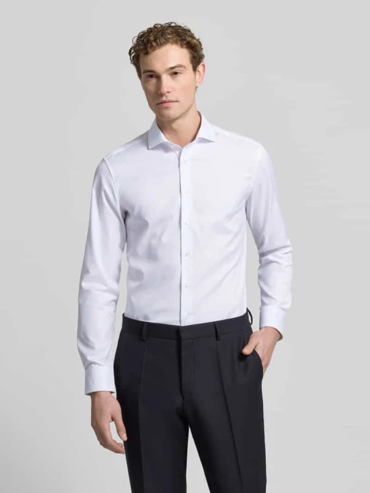 Zdjęcie produktu Koszula biznesowa z diagonalu, krój slim fit Eterna Biały