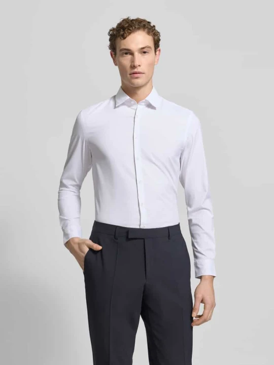 Zdjęcie produktu Koszula biznesowa o kroju slim fit z diagonalu Jake*s Biały