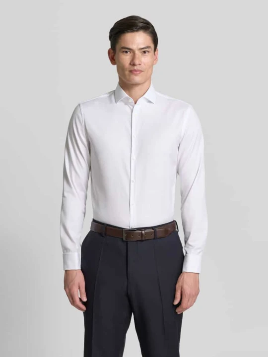 Zdjęcie produktu Koszula biznesowa o kroju slim fit z diagonalu Jake*s Biały