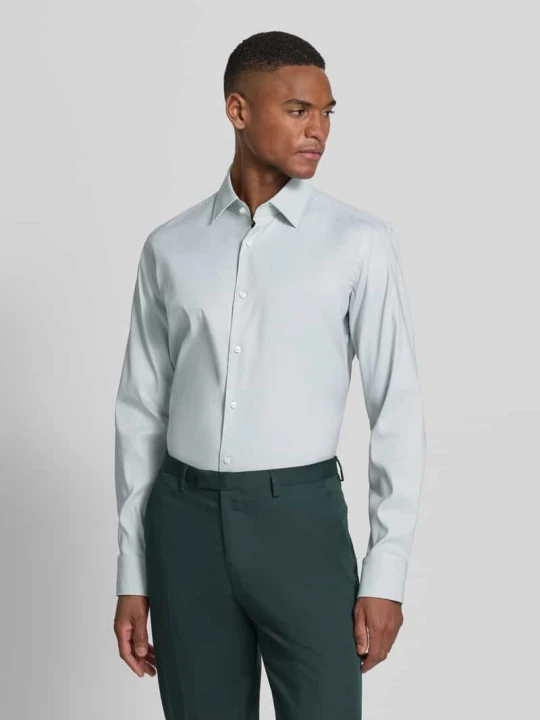 Zdjęcie produktu Koszula biznesowa Slim Fit z elastycznego splotu twillowego model „P-HANK-KENT-C1-222” Boss Zielony