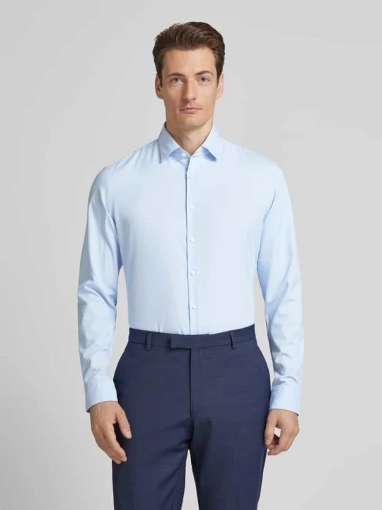 Zdjęcie produktu Koszula biznesowa o kroju slim fit z kołnierzykiem typu kent Jake*s Błękitny