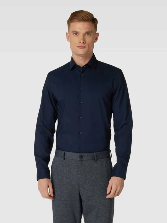 Zdjęcie produktu Koszula biznesowa o kroju slim fit z dodatkiem streczu Jake*s Granatowy