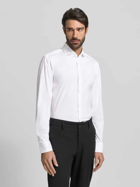 Zdjęcie produktu Koszula biznesowa o kroju slim fit z dodatkiem streczu model ‘Hank Hai’ Boss Biały