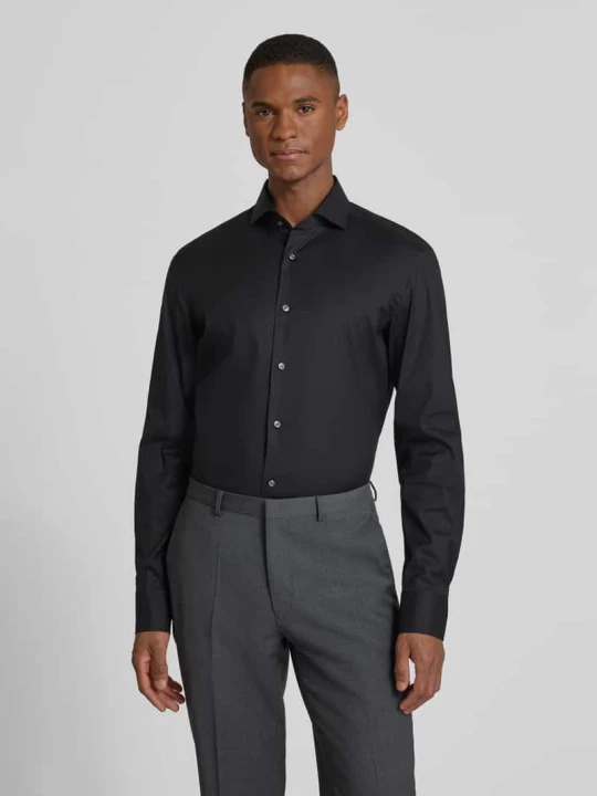 Zdjęcie produktu Koszula biznesowa o kroju slim fit z dodatkiem streczu model ‘Hank Hai’ Boss Czarny