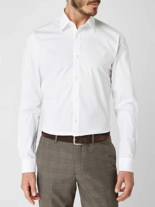 Zdjęcie produktu Koszula biznesowa o kroju slim fit z dodatkiem streczu model ‘Robo’ Matinique Biały