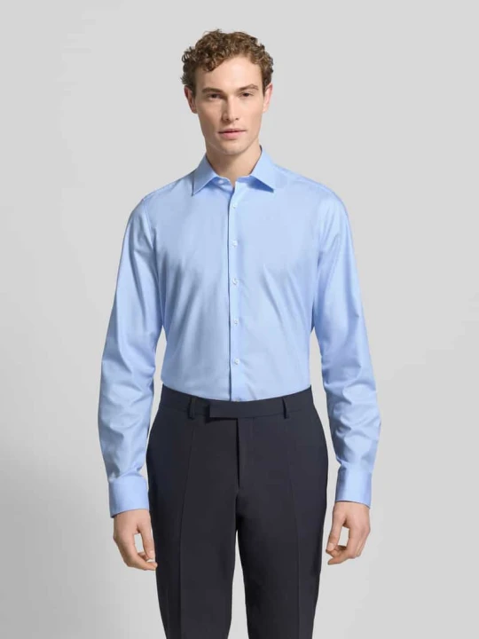 Zdjęcie produktu Koszula biznesowa o kroju slim fit z dodatkiem streczu OLYMP Level 5 Błękitny