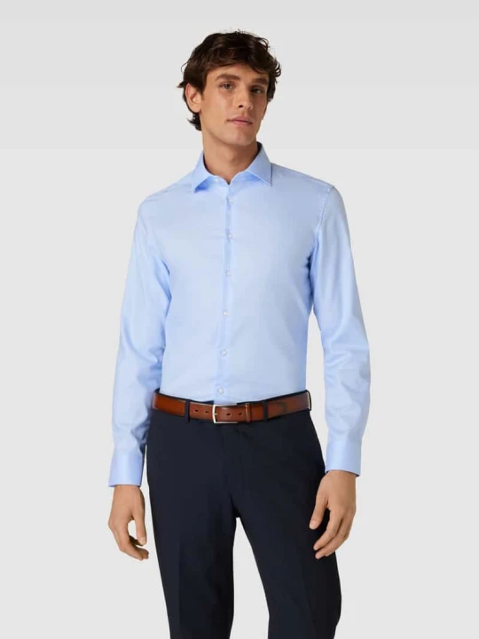 Zdjęcie produktu Koszula o kroju slim fit Biznes z kołnierzykiem typu kent z delikatnego diagonalu (twill) Seidensticker Błękitny