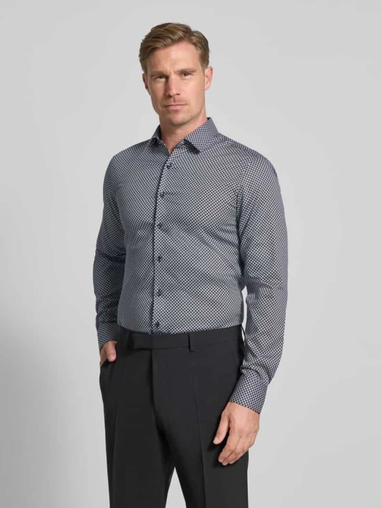 Zdjęcie produktu Koszula biznesowa o kroju slim fit z kołnierzykiem typu kent Eterna Antracytowy