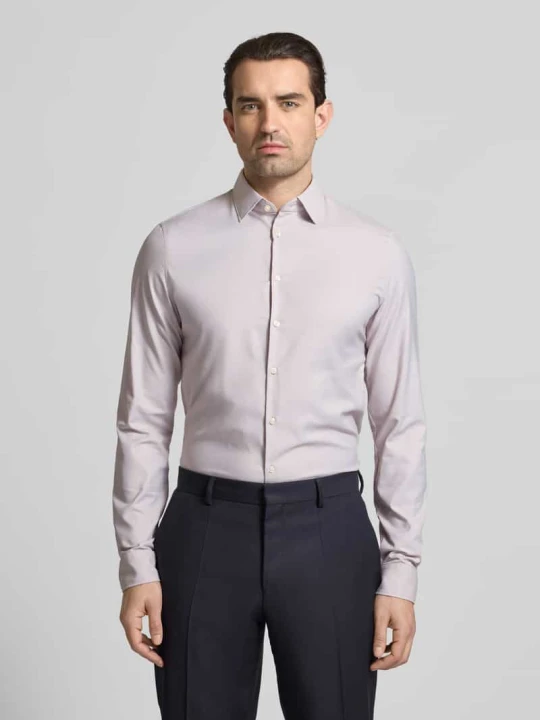 Zdjęcie produktu Koszula o kroju slim fit Biznes z kołnierzykiem typu kent i z bardzo długim rękawem Jake*s Ziemisty brązowy