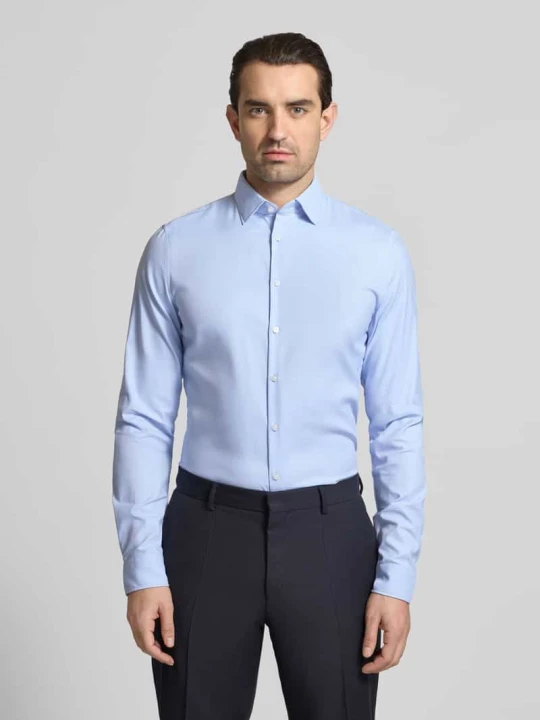 Zdjęcie produktu Koszula o kroju slim fit Biznes z kołnierzykiem typu kent i z bardzo długim rękawem Jake*s Jasnoniebieski