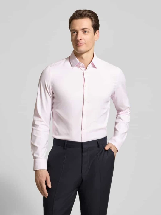 Zdjęcie produktu Koszula biznesowa Slim Fit z kołnierzykiem kent Jake*s Jasnoróżowy