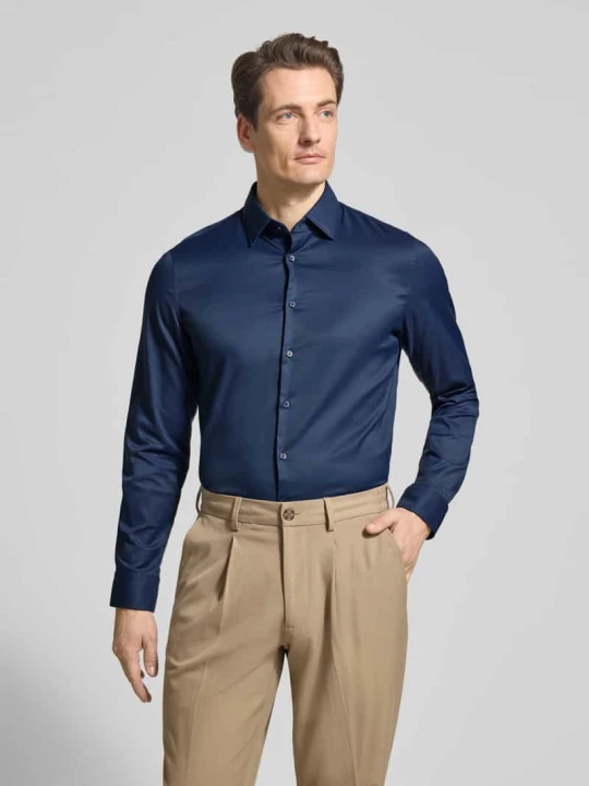 Zdjęcie produktu Koszula biznesowa Slim Fit z kołnierzykiem kent Jake*s Granatowy