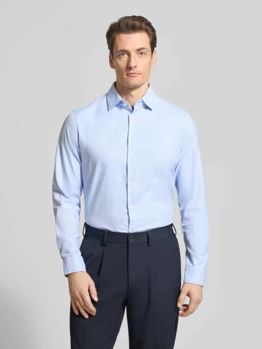 Zdjęcie produktu Koszula biznesowa Slim Fit z kołnierzykiem kent Jake*s Jasnoniebieski