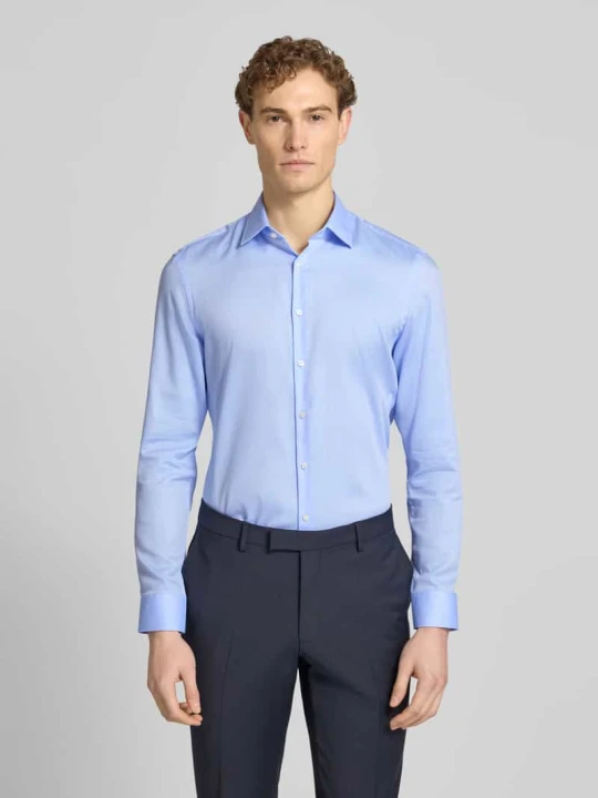 Zdjęcie produktu Koszula biznesowa o kroju slim fit z kołnierzykiem typu kent Jake*s Błękitny