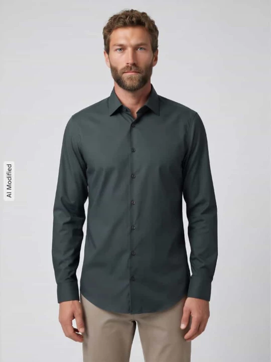 Zdjęcie produktu Koszula biznesowa o kroju slim fit z kołnierzykiem typu kent Jake*s Ciemnozielony