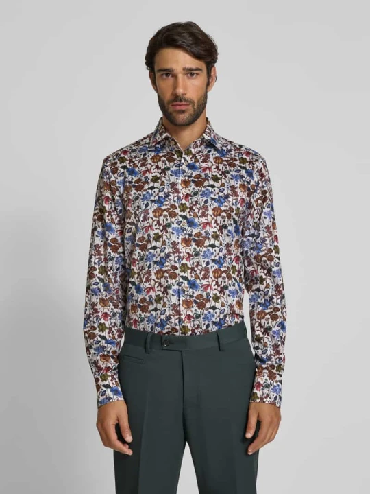 Zdjęcie produktu Koszula biznesowa o kroju slim fit z kołnierzykiem typu kent model ‘Savio’ OLYMP SIGNATURE Biały