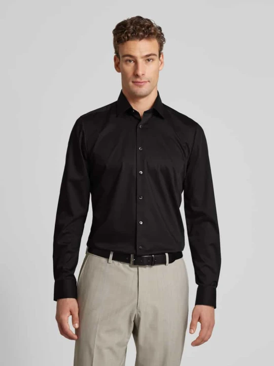 Zdjęcie produktu Koszula biznesowa o kroju slim fit z kołnierzykiem typu kent OLYMP Level 5 Czarny