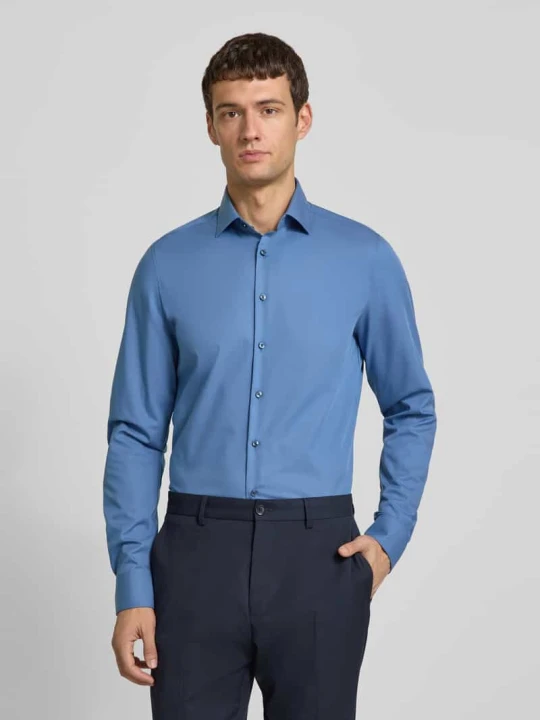 Zdjęcie produktu Koszula biznesowa o kroju slim fit z bardzo długim rękawem OLYMP Level 5 Jeansowy niebieski