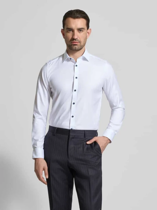 Zdjęcie produktu Koszula biznesowa o kroju slim fit z kołnierzykiem typu kent OLYMP Level 5 Biały