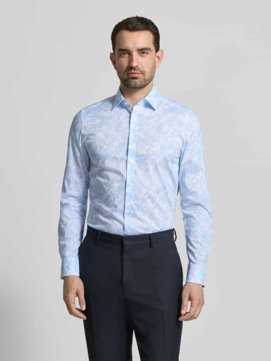 Zdjęcie produktu Koszula biznesowa o kroju slim fit z kołnierzykiem typu kent OLYMP Level 5 Błękitny