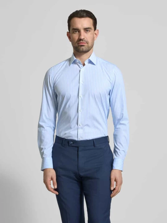 Zdjęcie produktu Koszula biznesowa o kroju slim fit z kołnierzykiem typu kent OLYMP Level 5 Błękitny