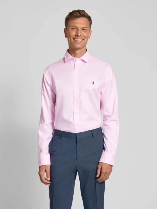 Zdjęcie produktu Koszula biznesowa o kroju slim fit z kołnierzykiem typu kent Polo Ralph Lauren Różowawy