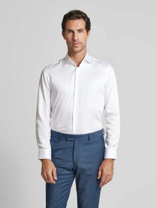 Zdjęcie produktu Koszula biznesowa krój slim fit z kołnierzykiem kent z satyny Seidensticker Biały