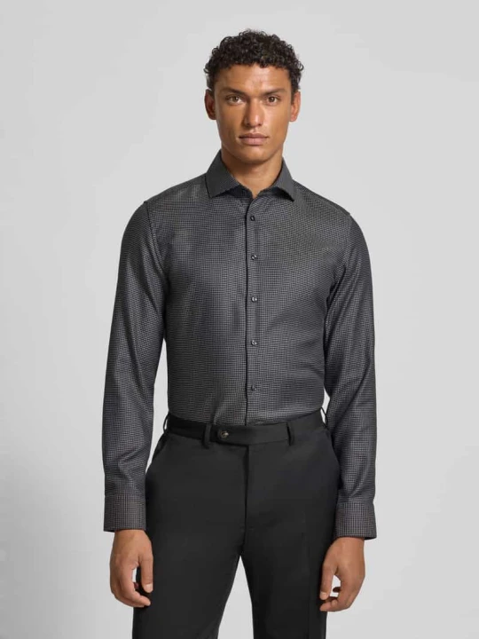 Zdjęcie produktu Koszula biznesowa o kroju slim fit z kołnierzykiem typu kent Seidensticker Antracytowy