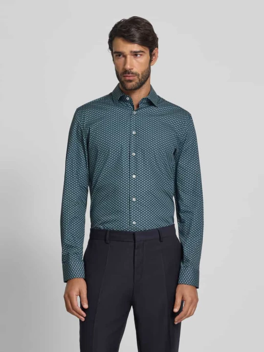 Zdjęcie produktu Koszula biznesowa o kroju slim fit z kołnierzykiem typu kent Seidensticker Zielony