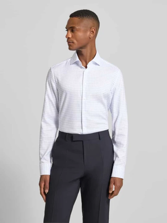 Zdjęcie produktu Koszula biznesowa o kroju slim fit z kołnierzykiem typu kent Seidensticker Królewski niebieski