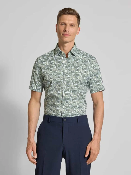 Zdjęcie produktu Koszula biznesowa o kroju slim fit z listwą guzikową Jake*s Zielony