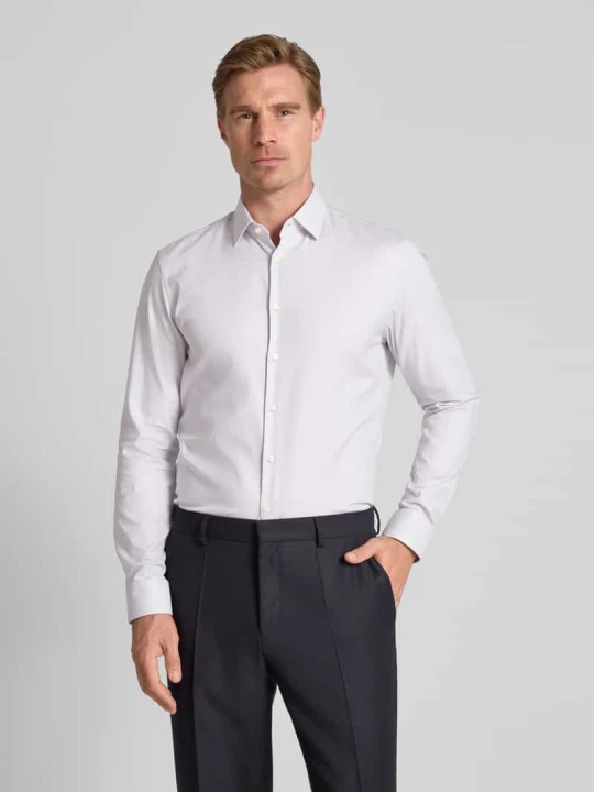 Zdjęcie produktu Koszula biznesowa o kroju slim fit z kołnierzykiem typu kent Jake*s Srebrny