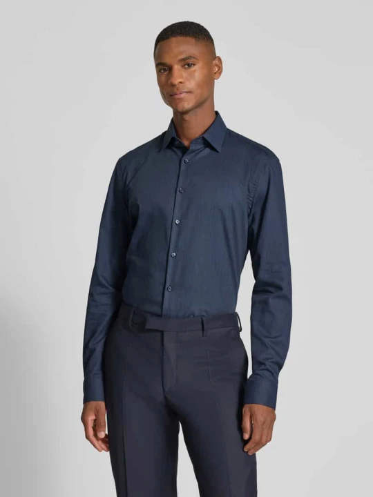 Zdjęcie produktu Koszula biznesowa o kroju slim fit z listwą guzikową Jake*s Granatowy